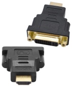 Переходник HDMI папа на DVI-I, пластик