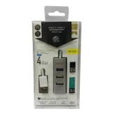 Расширитель 4-портовый USB Hub iETOP U32-01, 3*USB2.0+1*USB3.0