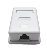 Розетка сетевая RJ-45 накладная 1 портовая (белая)
