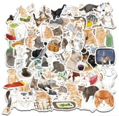 Стикеры Коты 55 шт