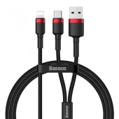 Кабель Baseus 2 in 1 USB + USB Type-C M - Lighting 1.2м. CATKLF-EL91, PD 18W, черный