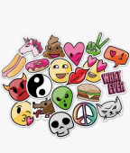 Стикеры Смайлики Emoji  20 шт