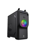 Корпус Zircon Cute Rabbit BK без БП RGB черный mATX