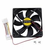 Вентилятор для корпуса YaKoo LY-1225M12S 12x12, чёрный 