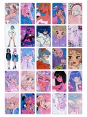 Стикеры Girls anime 50 шт