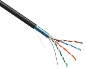 Кабель FTP CAT5E Samar Cable КСВППэ-5е 4х2х0,52, медь, метражом (уличный c тросом)