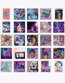 Стикеры Ретро аниме  50 штук