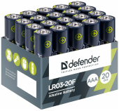 Батарейки Defender LR03-20F, AAA, кейс 20шт.