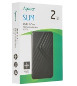 Внешний жесткий диск 2.5" HDD 2Tb Apacer AC236 SLIM AP2TBAC236B-1