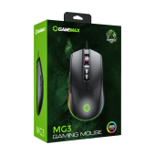 Мышь проводная оптическая Gamemax Gaming MG3 6400Dpi, 7btn, 1.8м RGB, черный 