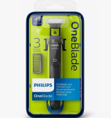 Триммер для бороды и усов Philips OneBlade QP2520/20 с 3 насадками, черный