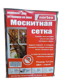 Комплект москитной сетки для установки на окно 1x1.5м Nortex 7025950504180 Серый