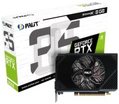 Видеокарта Palit GeForce RTX 3050 STORMX OC NE63050018JE-1072F 6GB/GDDR6/96bit DVI, HDMI, DP