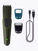 Триммер для бороды и усов Philips BT1230/18, темно-зеленый