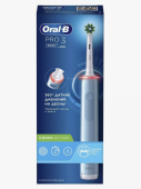 Электрическая зубная щетка Oral-B Pro 3 3000,1 насадка, голубая