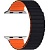 Силиконовый ремешок для Apple Watch Lyambda ACRUX DSJ-30-44-BO 42/44/45mm черный/оранжевый